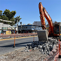 Obras de mejora vial y sistemas de aguas lluvia reducirán capacidad vial de Gran Avenida hasta junio