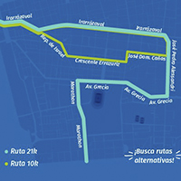 Cortes y desvíos de tránsito por corrida de Santiago 21K este domingo